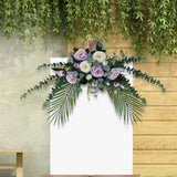 Maxbell Faux Floral Decoration for Photographic Props Engagement Ceremony Purple