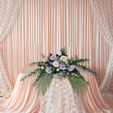 Maxbell Faux Floral Decoration for Photographic Props Engagement Ceremony Purple