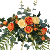 Maxbell Faux Floral Decoration for Photographic Props Engagement Ceremony Orange