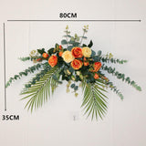 Maxbell Faux Floral Decoration for Photographic Props Engagement Ceremony Orange