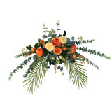 Maxbell Faux Floral Decoration for Photographic Props Engagement Ceremony Orange