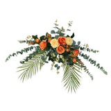 Maxbell Faux Floral Decoration for Photographic Props Engagement Ceremony Orange
