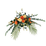 Maxbell Faux Floral Decoration for Photographic Props Engagement Ceremony Orange