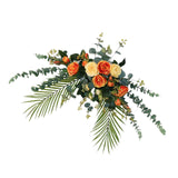 Maxbell Faux Floral Decoration for Photographic Props Engagement Ceremony Orange