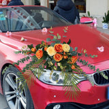 Maxbell Faux Floral Decoration for Photographic Props Engagement Ceremony Orange