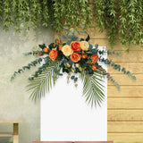 Maxbell Faux Floral Decoration for Photographic Props Engagement Ceremony Orange