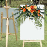 Maxbell Faux Floral Decoration for Photographic Props Engagement Ceremony Orange