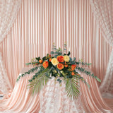 Maxbell Faux Floral Decoration for Photographic Props Engagement Ceremony Orange