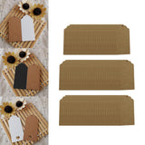 Maxbell 100x Heart Hollow Labels Rectangle Tear Resistant Practical for party Brown