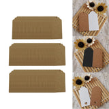 Maxbell 100x Heart Hollow Labels Rectangle Tear Resistant Practical for party Brown