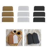 Maxbell 100x Heart Hollow Labels Rectangle Tear Resistant Practical for party Brown