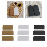 Maxbell 100x Heart Hollow Labels Rectangle Tear Resistant Practical for party Brown