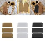 Maxbell 100x Heart Hollow Labels Rectangle Tear Resistant Practical for party Brown