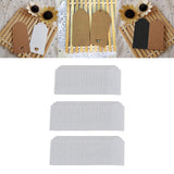 Maxbell 100x Heart Hollow Labels Rectangle Tear Resistant Practical for party White