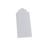 Maxbell 100x Heart Hollow Labels Rectangle Tear Resistant Practical for party White