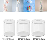 Maxbell Clear Acrylic Cake Stand Cake Riser Cake Tier Cake Tool for Wedding Birthday 15cm x 20cm x 0.3cm