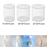 Maxbell Clear Acrylic Cake Stand Cake Riser Cake Tier Cake Tool for Wedding Birthday 15cm x 20cm x 0.3cm