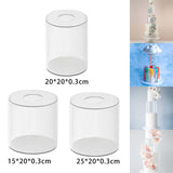Maxbell Clear Acrylic Cake Stand Cake Riser Cake Tier Cake Tool for Wedding Birthday 15cm x 20cm x 0.3cm