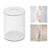 Maxbell Clear Acrylic Cake Stand Cake Riser Cake Tier Cake Tool for Wedding Birthday 15cm x 20cm x 0.3cm