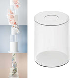 Maxbell Clear Acrylic Cake Stand Cake Riser Cake Tier Cake Tool for Wedding Birthday 15cm x 20cm x 0.3cm