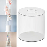 Maxbell Clear Acrylic Cake Stand Cake Riser Cake Tier Cake Tool for Wedding Birthday 25cm x 20cm x 0.3cm