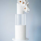 Maxbell Clear Acrylic Cake Stand Cake Riser Cake Tier Cake Tool for Wedding Birthday 25cm x 20cm x 0.3cm