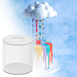 Maxbell Clear Acrylic Cake Stand Cake Riser Cake Tier Cake Tool for Wedding Birthday 25cm x 20cm x 0.3cm