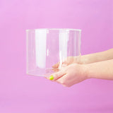 Maxbell Acrylic Cylinder Display Riser Round Decor Fillable Tabletop for Wedding 20CM