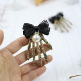 Maxbell Skull Hand Hair Clip Hairpin Costume Accessory for Party Cosplay Decor White