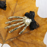 Maxbell Skull Hand Hair Clip Hairpin Costume Accessory for Party Cosplay Decor White