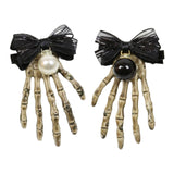 Maxbell Skull Hand Hair Clip Hairpin Costume Accessory for Party Cosplay Decor White