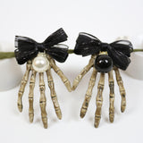 Maxbell Skull Hand Hair Clip Hairpin Costume Accessory for Party Cosplay Decor White