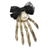 Maxbell Skull Hand Hair Clip Hairpin Costume Accessory for Party Cosplay Decor White