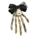 Maxbell Skull Hand Hair Clip Hairpin Costume Accessory for Party Cosplay Decor White