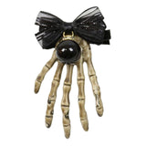 Maxbell Skull Hand Hair Clip Hairpin Costume Accessory for Party Cosplay Decor Black