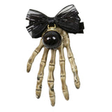 Maxbell Skull Hand Hair Clip Hairpin Costume Accessory for Party Cosplay Decor Black