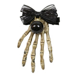 Maxbell Skull Hand Hair Clip Hairpin Costume Accessory for Party Cosplay Decor Black
