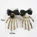 Maxbell Skull Hand Hair Clip Hairpin Costume Accessory for Party Cosplay Decor Black