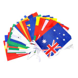 Maxbell 32 Hanging String Flags Bunting Banners for Events Restaurant Festival 14cmx21cm
