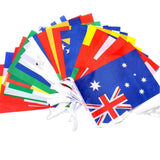 Maxbell 32 Hanging String Flags Bunting Banners for Events Restaurant Festival 14cmx21cm