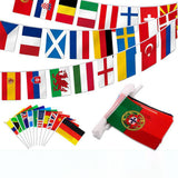 Maxbell 32 Hanging String Flags Bunting Banners for Events Restaurant Festival 14cmx21cm