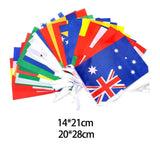 Maxbell 32 Hanging String Flags Bunting Banners for Events Restaurant Festival 14cmx21cm