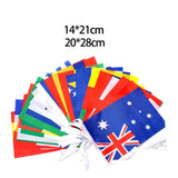 Maxbell 32 Hanging String Flags Bunting Banners for Events Restaurant Festival 14cmx21cm