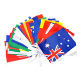 Maxbell 32 Hanging String Flags Bunting Banners for Events Restaurant Festival 20cmx28cm