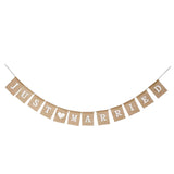 Maxbell Reusable Burlap Bunting Banner Wedding Banner for Anniversary Event Party