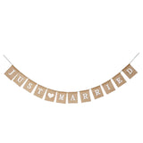 Maxbell Reusable Burlap Bunting Banner Wedding Banner for Anniversary Event Party