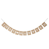Maxbell Reusable Burlap Bunting Banner Wedding Banner for Anniversary Event Party
