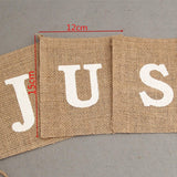 Maxbell Reusable Burlap Bunting Banner Wedding Banner for Anniversary Event Party