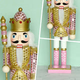 Maxbell Wooden Nutcracker Puppet Statue Kids Traditional for Shelves Holiday Home