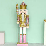Maxbell Wooden Nutcracker Puppet Statue Kids Traditional for Shelves Holiday Home